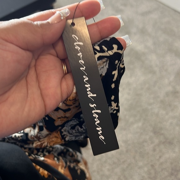 Clover And Sloane Womens Long Sleeve Floral Sheath Dress NWT - Picture 11 of 12